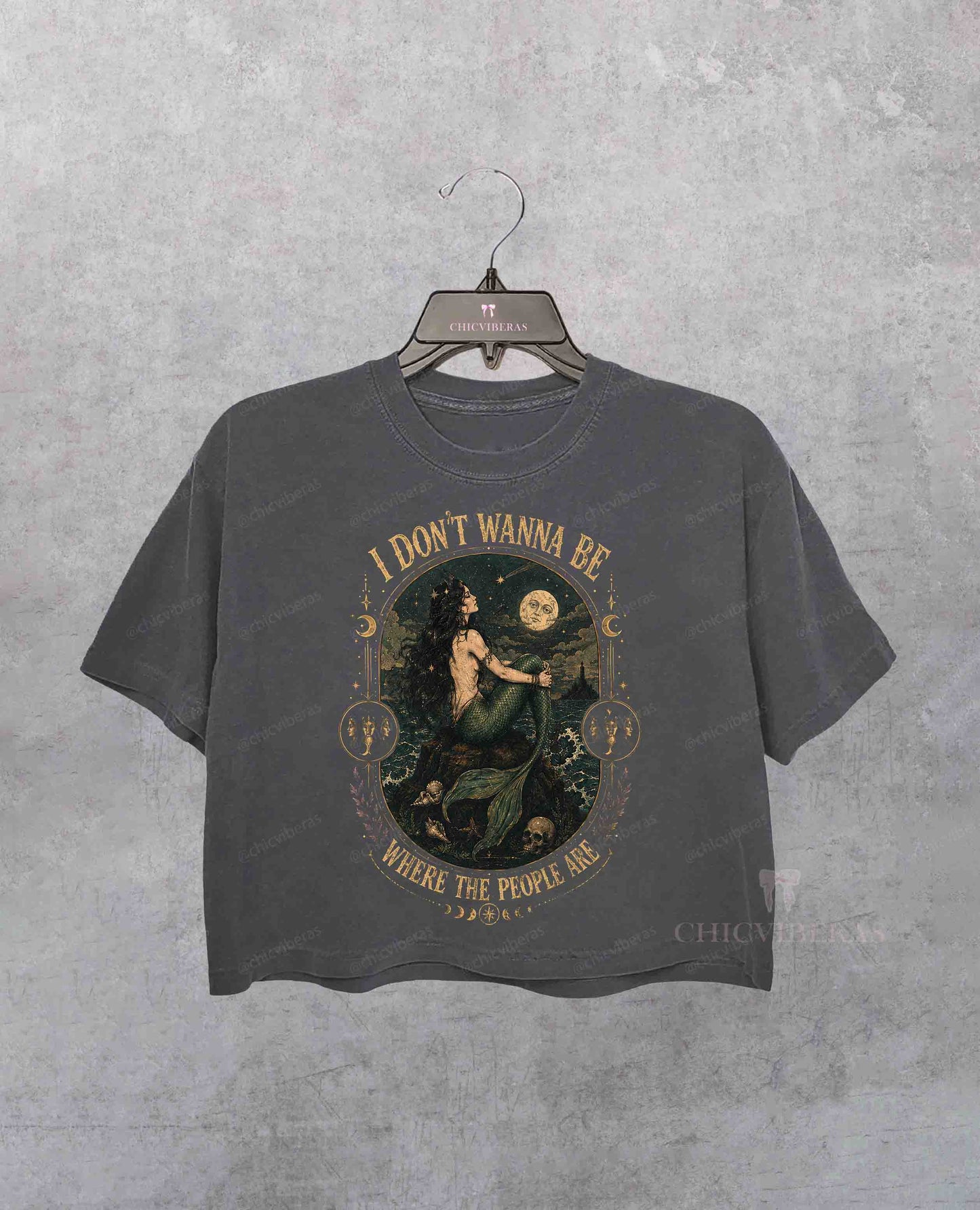 Siren I Don't Wanna Be Where The People Are Crop Shirt