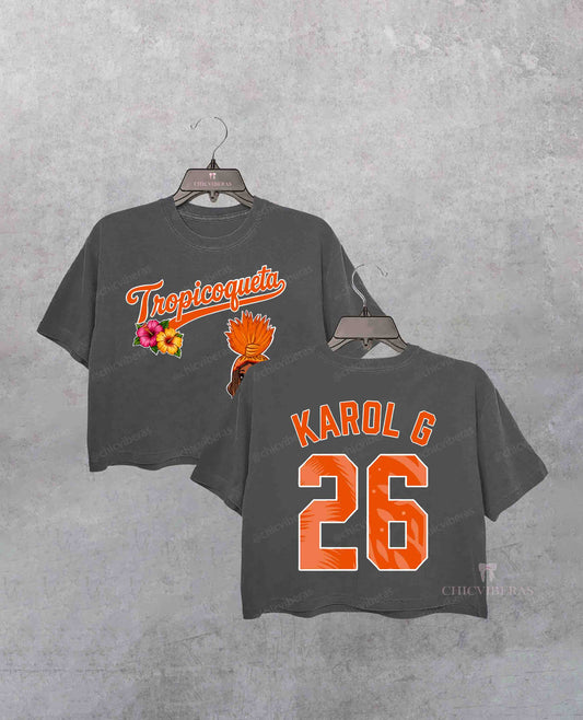 KG Tropicoqueta Latin Music Reggaeton Crop Shirt