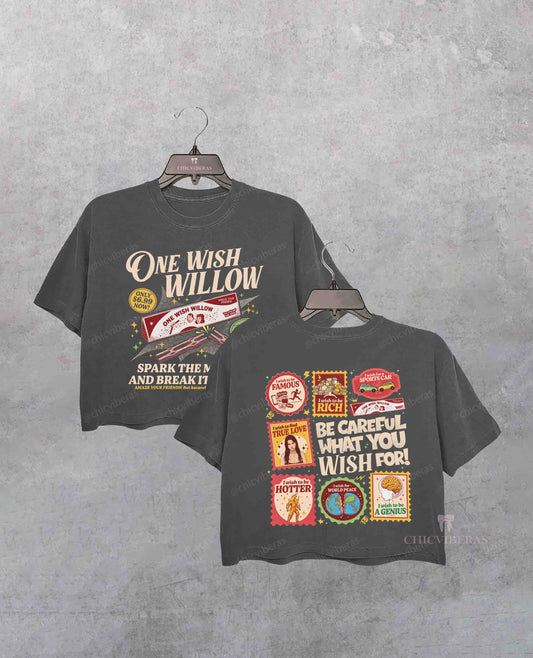 Obsessed Be Careful What You Wish Crop Shirt