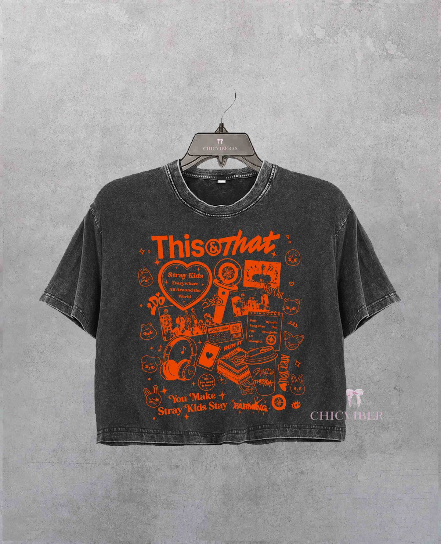 Stray Kids Run It This & That Tracklist Retro Crop Shirt