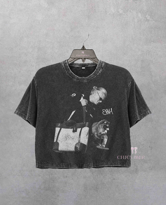 Haaland Raccoon Vintage Crop Shirt