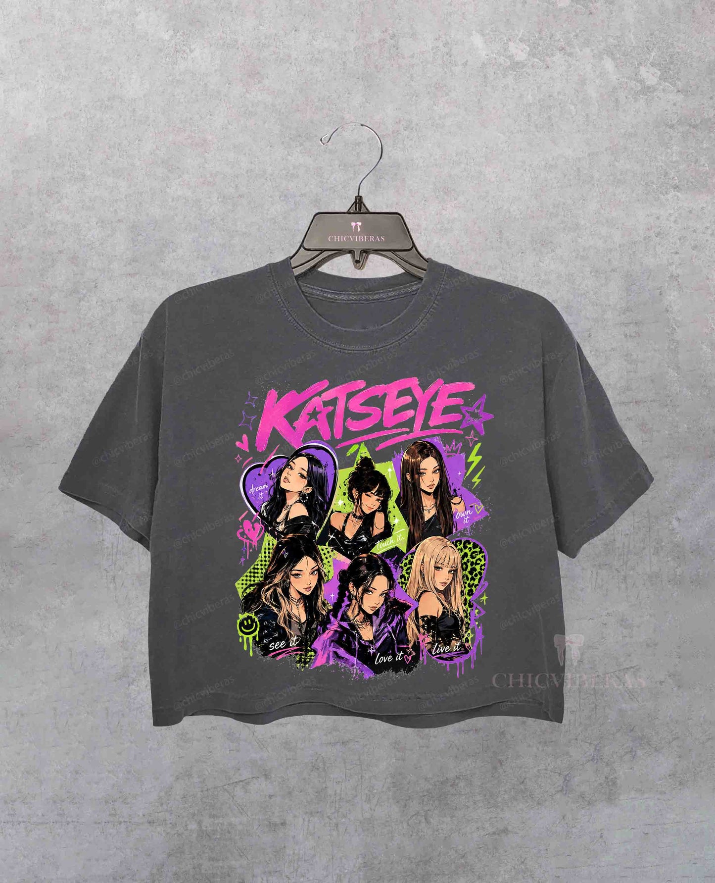 Katseye Beautiful Chaos Tour Kpop Crop Shirt