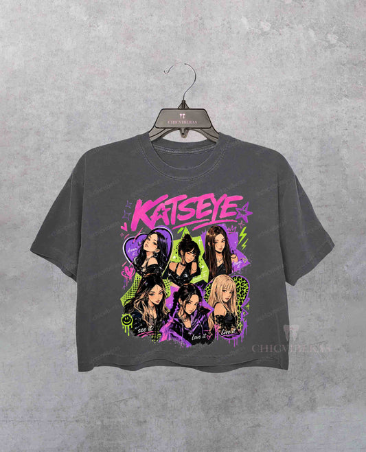 Katseye Beautiful Chaos Tour Kpop Crop Shirt