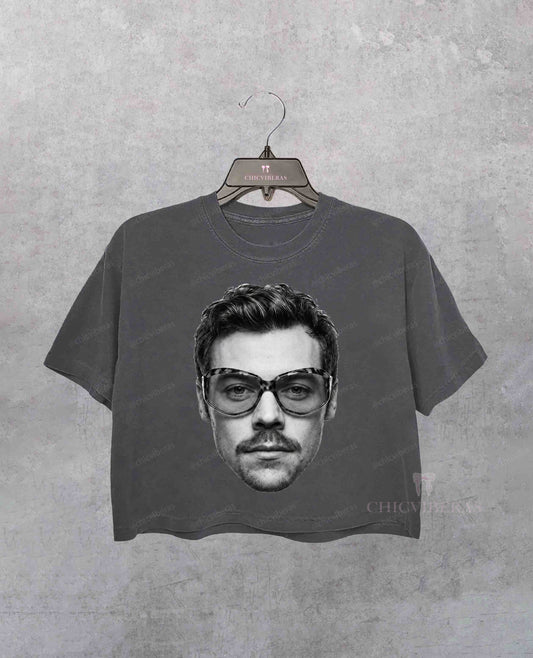 Harry S Face Vintage Concert Crop Shirt