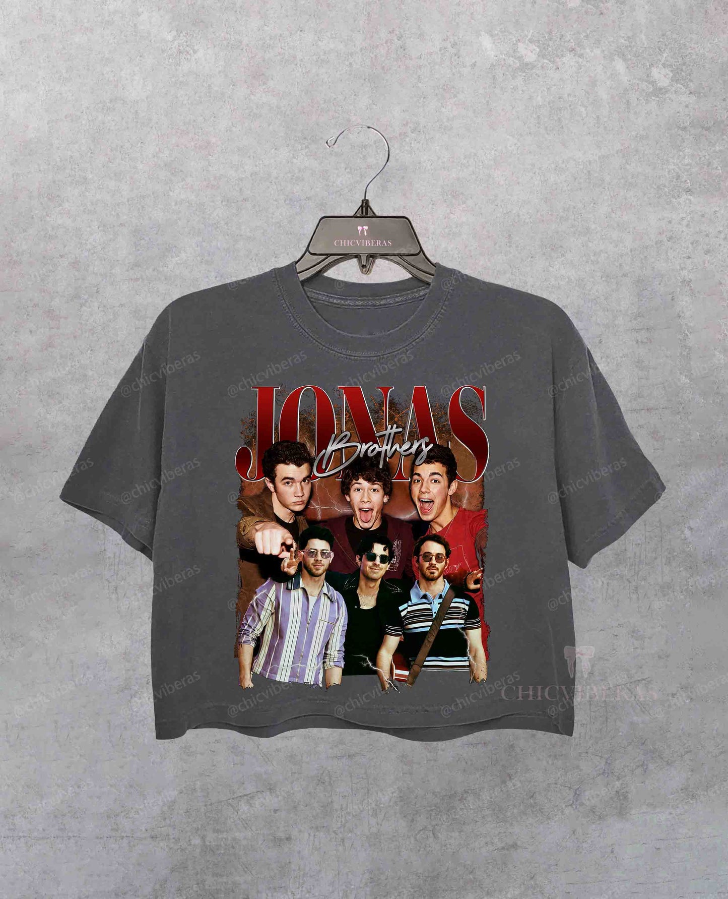 Vintage Boy Band Jonas Brothers Vintage Crop Shirt