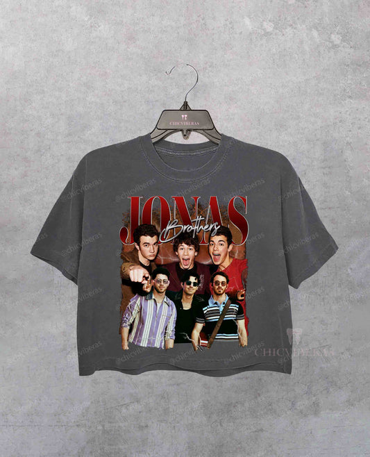Vintage Boy Band Jonas Brothers Vintage Crop Shirt