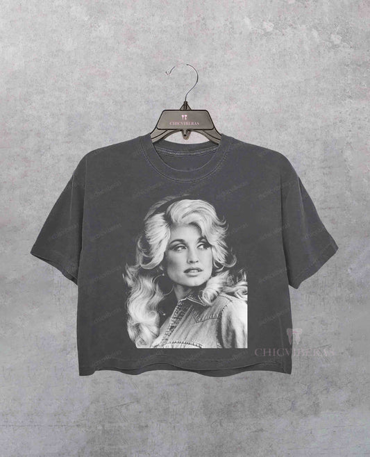 Dolly Parton Forever Retro 90s Y2K Crop Shirt