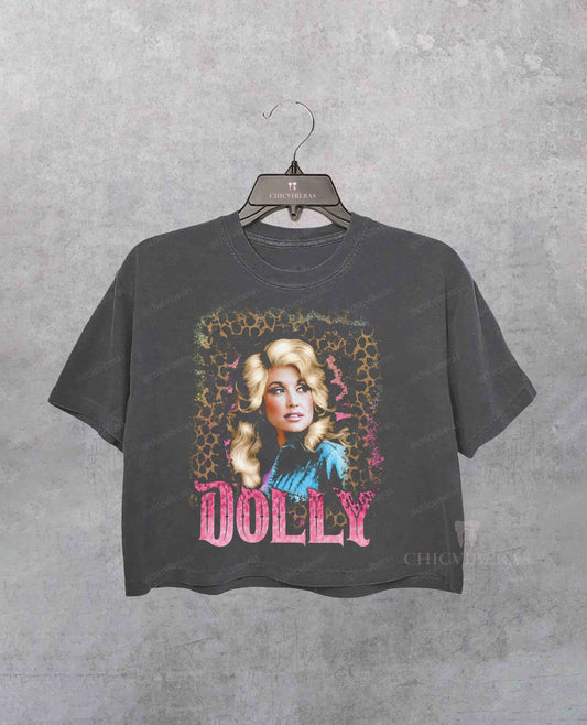 Dolly Parton 80s Country Music Crop Shirt