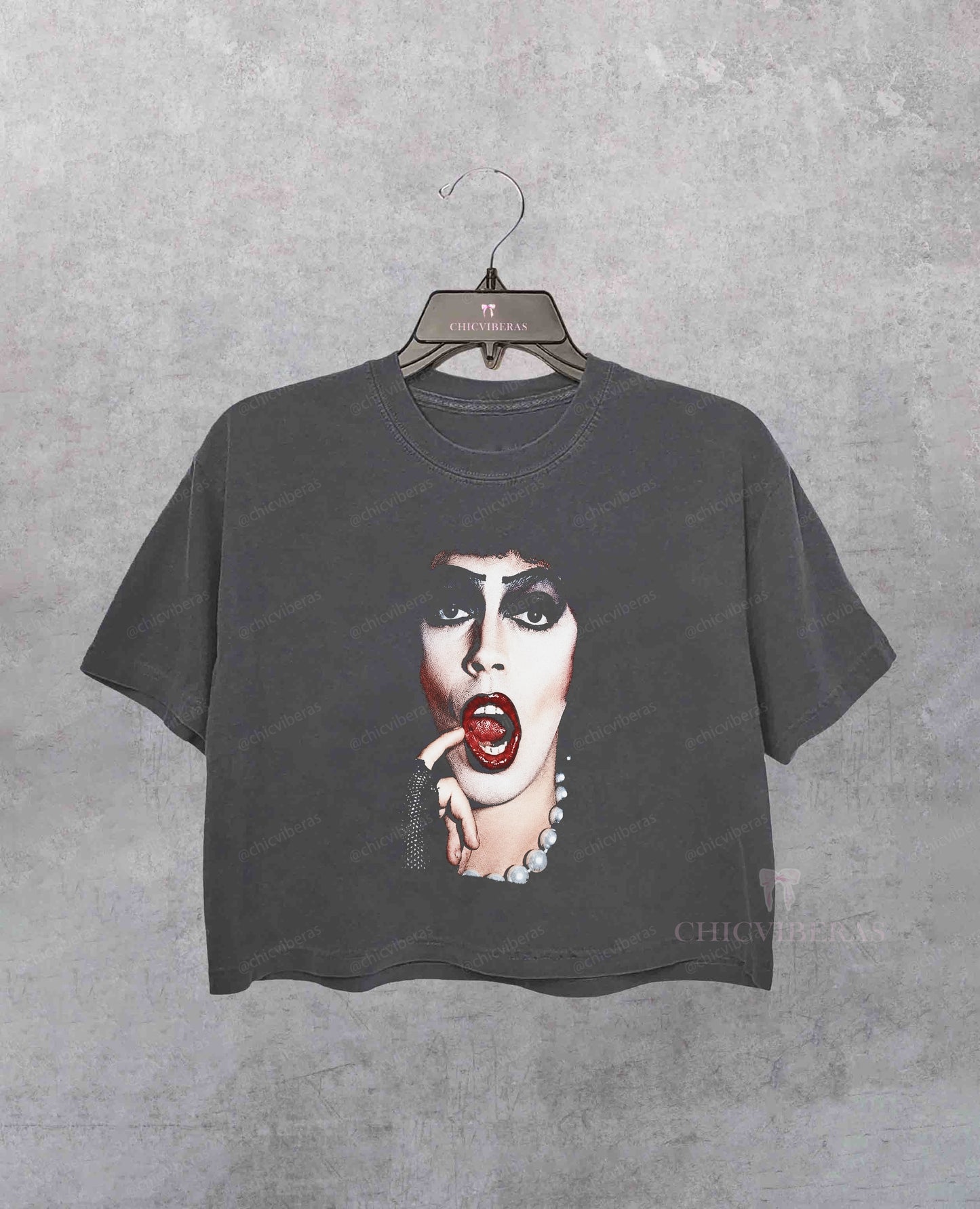 Rocky Horror Picture Show Tim Curry Memorial Crop Shirt