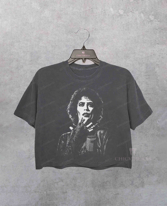 Rocky Horror Picture Show Tim Curry Tribute Crop Shirt