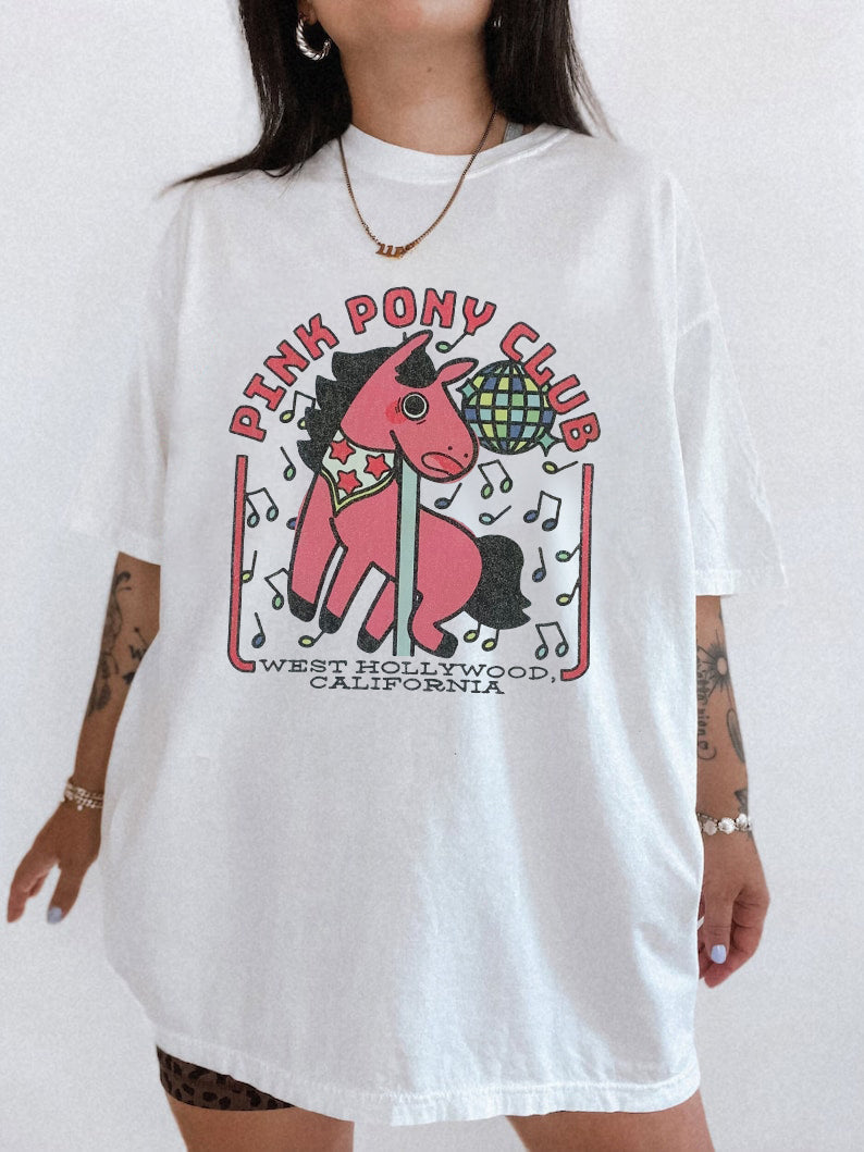 Pink Pony Club Glitter Tee