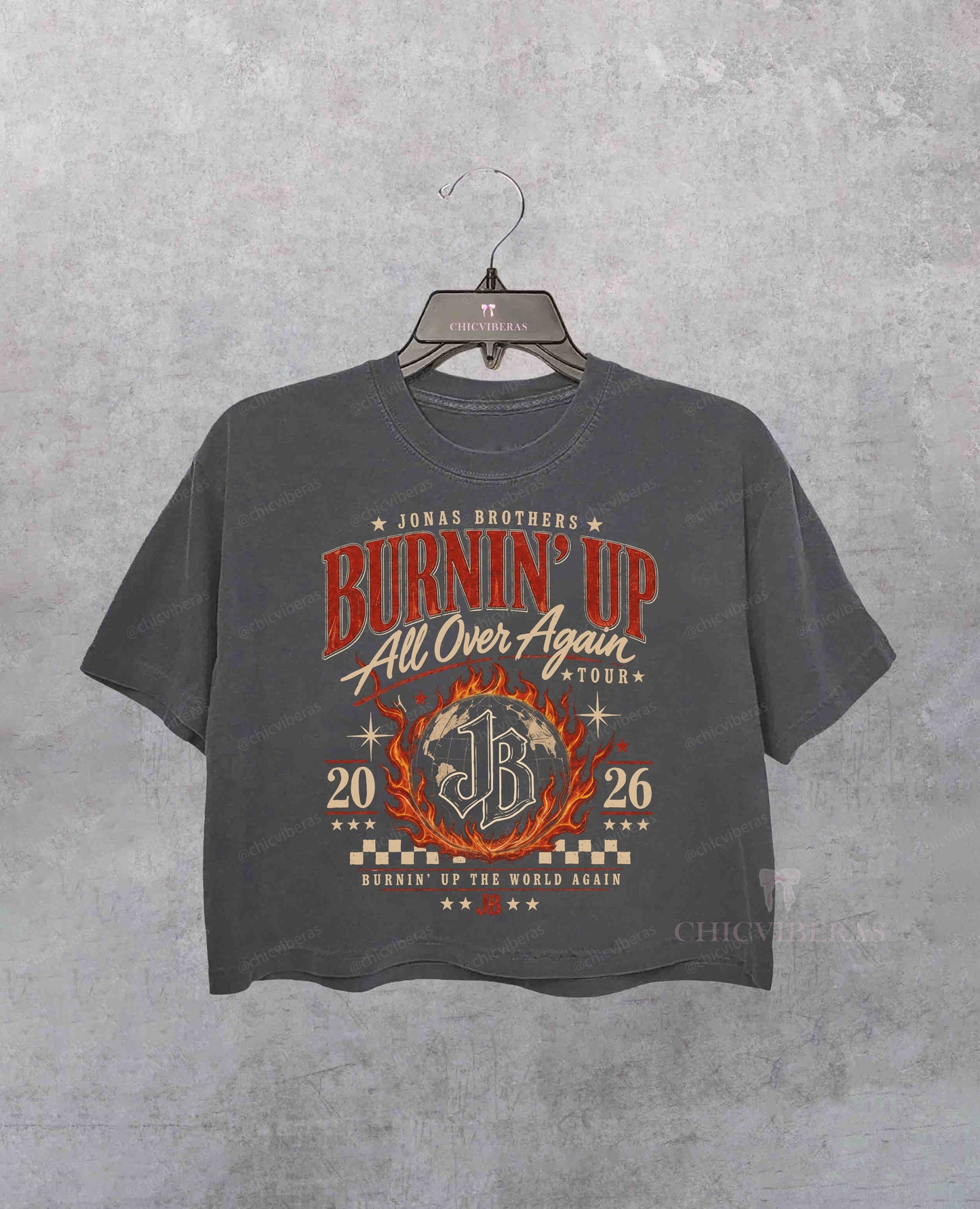 Jonas Brothers Burnin’ Up Tour Crop Shirt