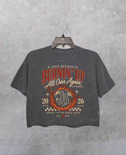 Jonas Brothers Burnin’ Up Tour Crop Shirt