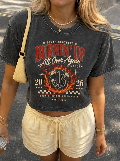 Jonas Brothers Burnin’ Up Tour Crop Shirt