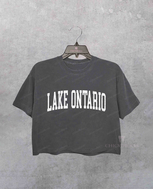 Lake Ontario Lake Life Crop Shirt