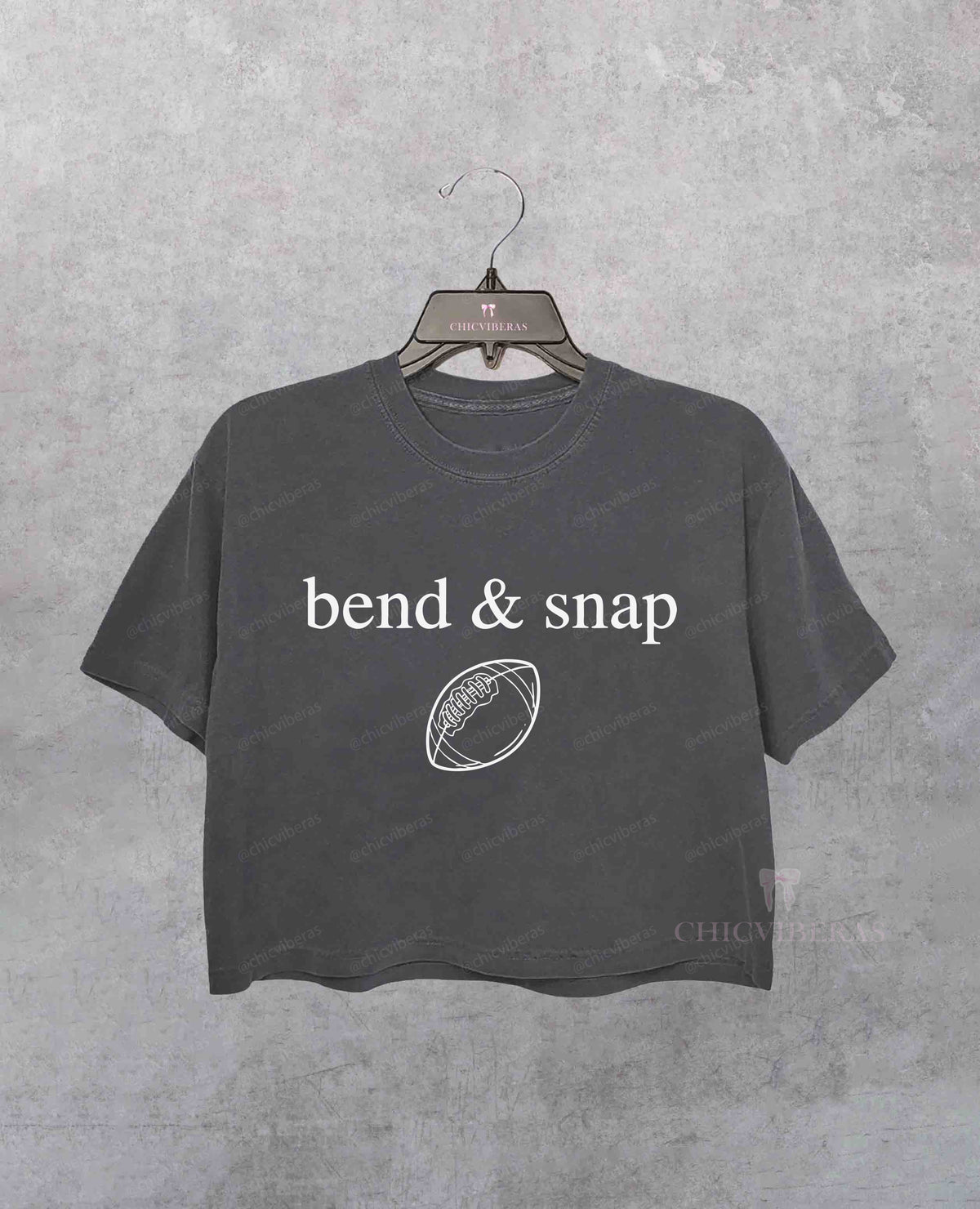 Bend and Snap Funny Football Mom Crop Shirt