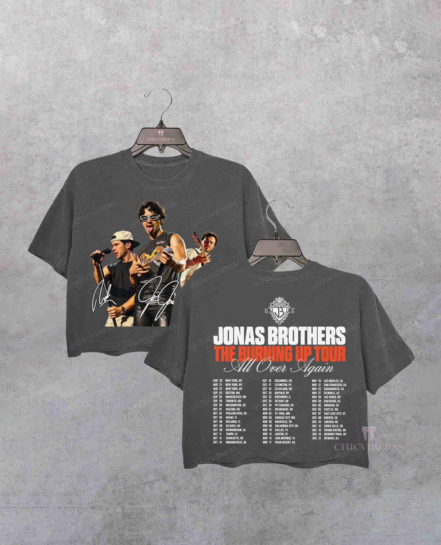 Jonas Brothers Burning Up All Over Again Tour Crop Shirt
