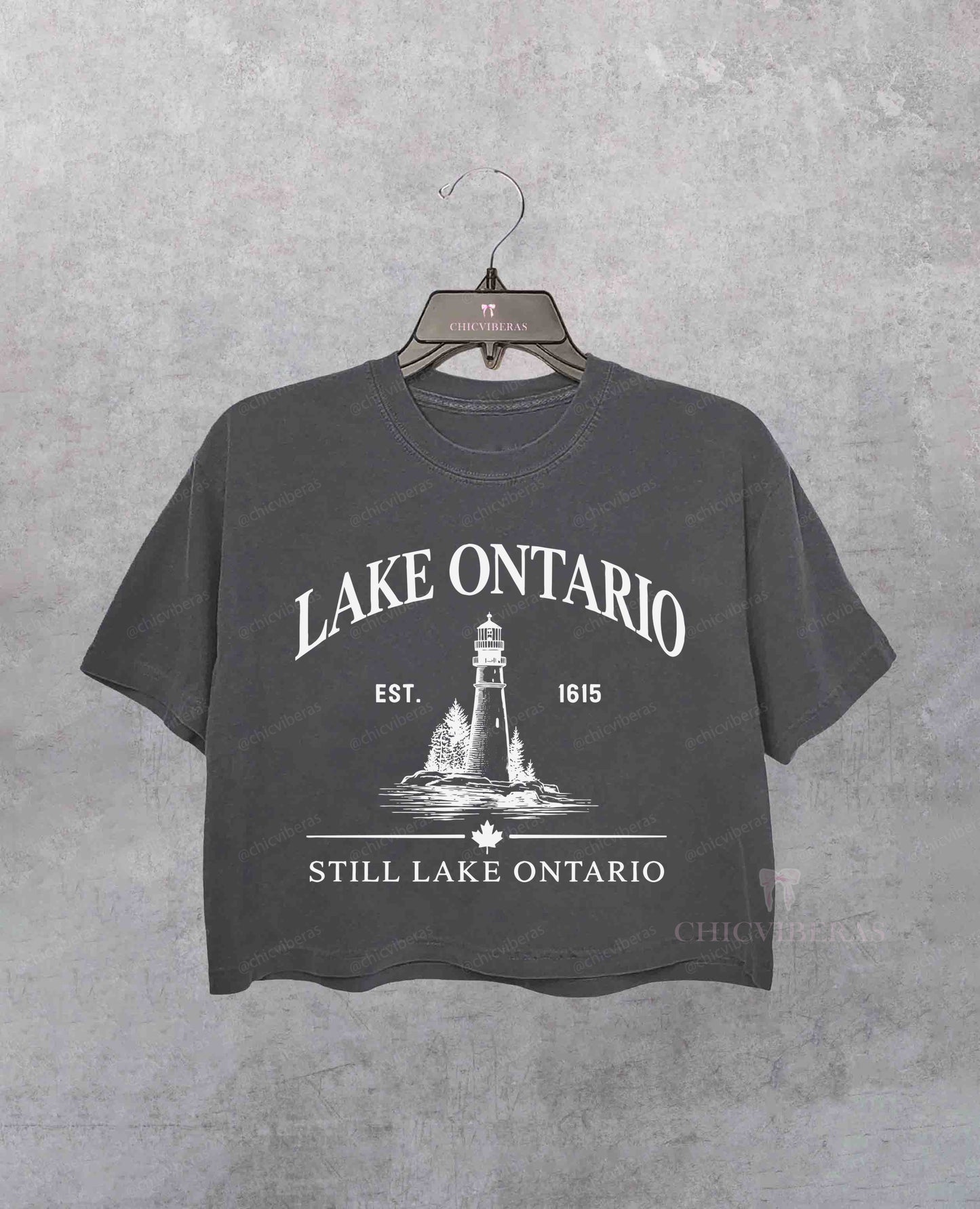 Lake Ontario Still Lake Ontario Canadian Lake Lover Crop Shirt