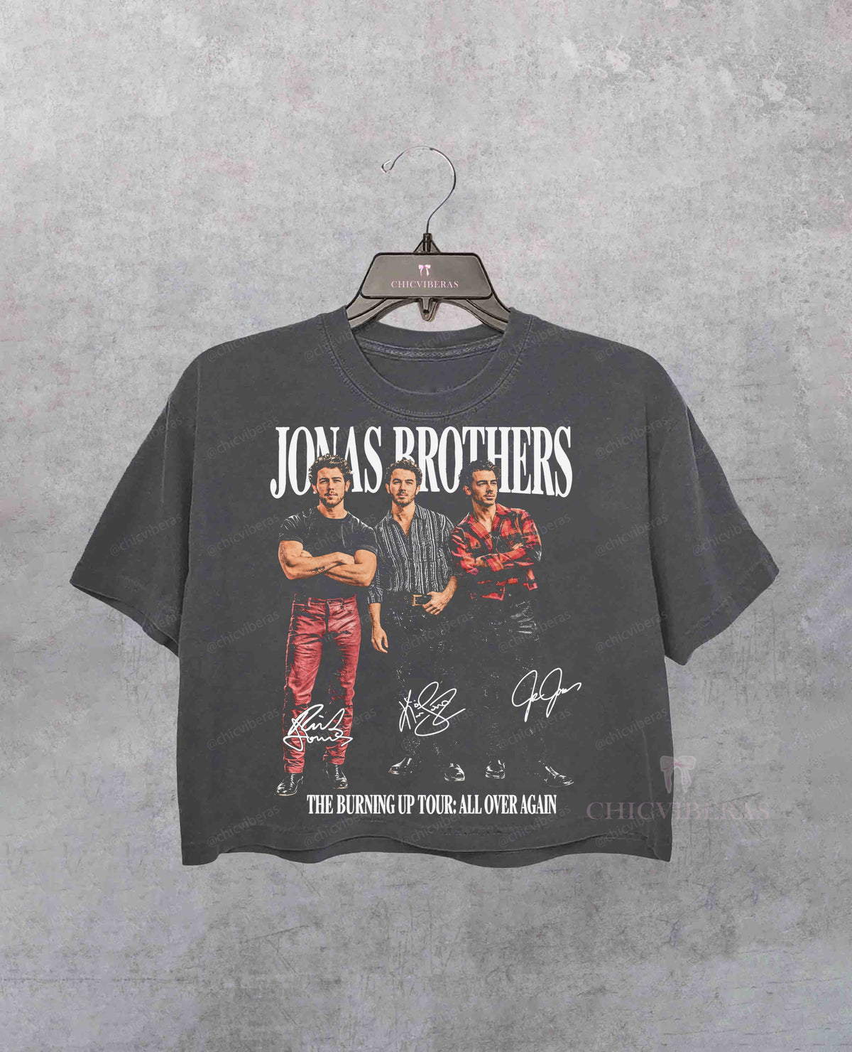 Jonas Brothers The Burning Up Tour All Over Again Crop Shirt