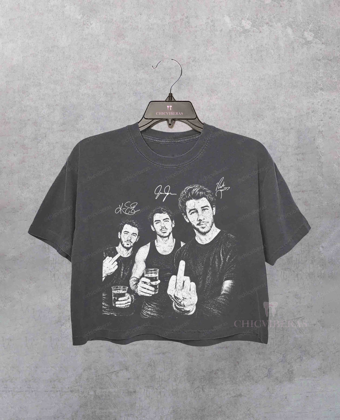 Funny Jonas Music Band Crop Shirt