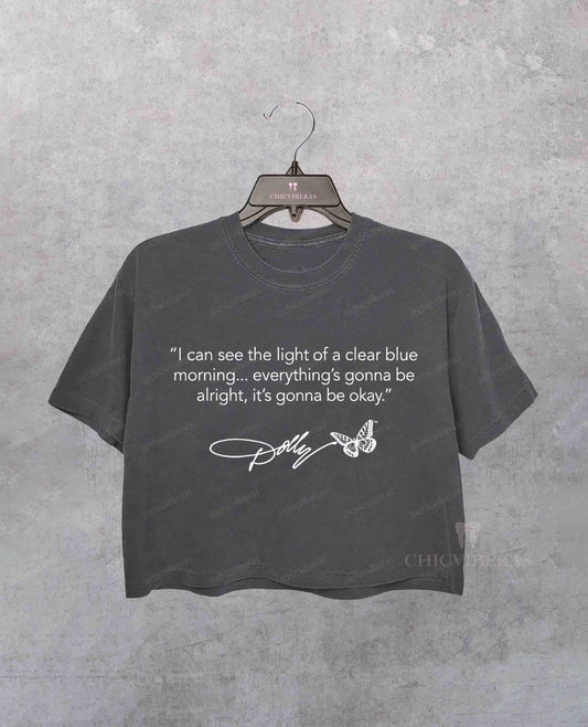 I Can See The Light... Dolly Parton Memorial Crop Shirt