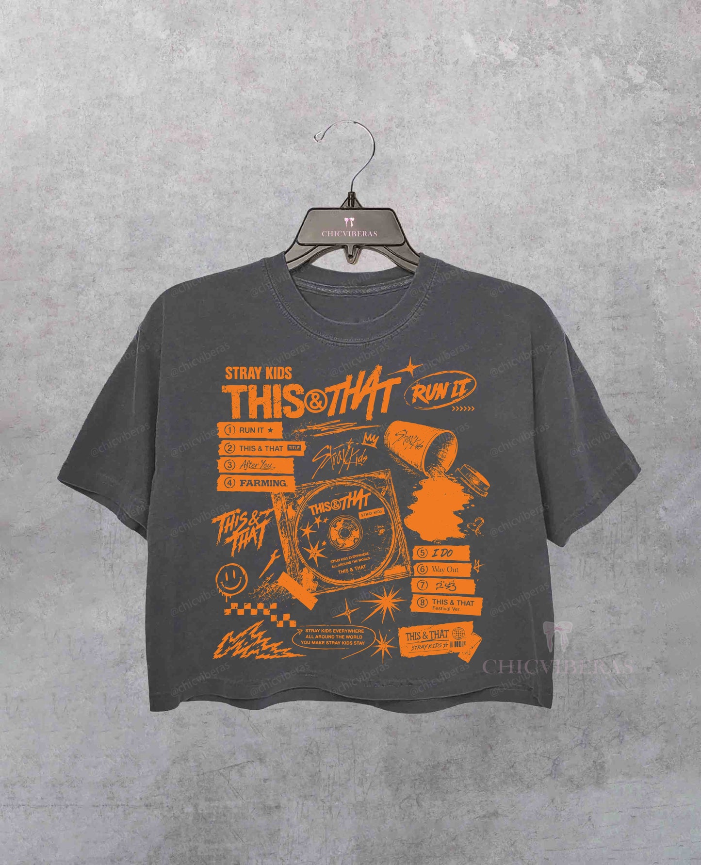 Stray Kids Run It This & That Tracklist Kpop Crop Shirt