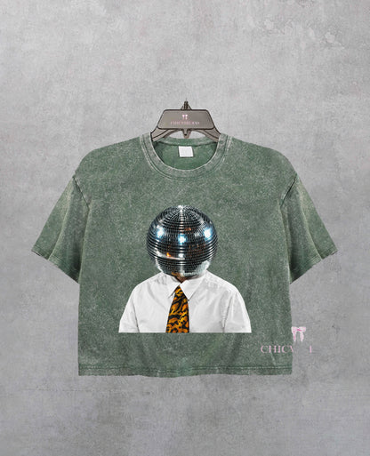 Disco Ball Head HS Together Together Tour Crop Shirt