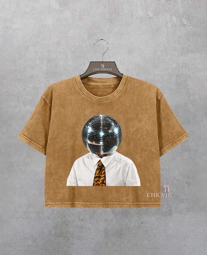 Disco Ball Head HS Together Together Tour Crop Shirt