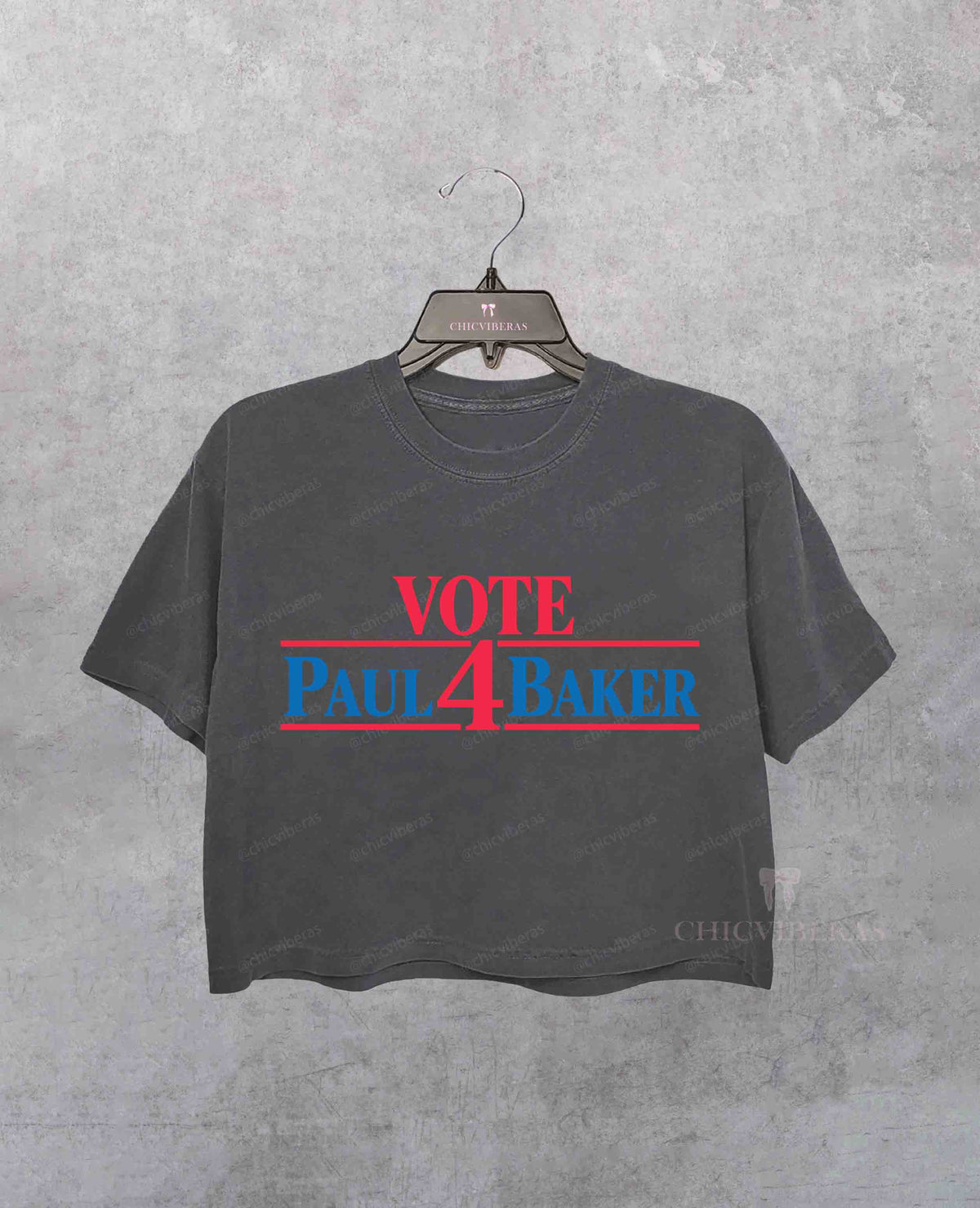 Vote Paul 4 Baker Adults TV Show Crop Shirt