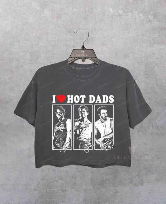 Vintage I Heart Hot Dads JB Band Tour Crop Shirt