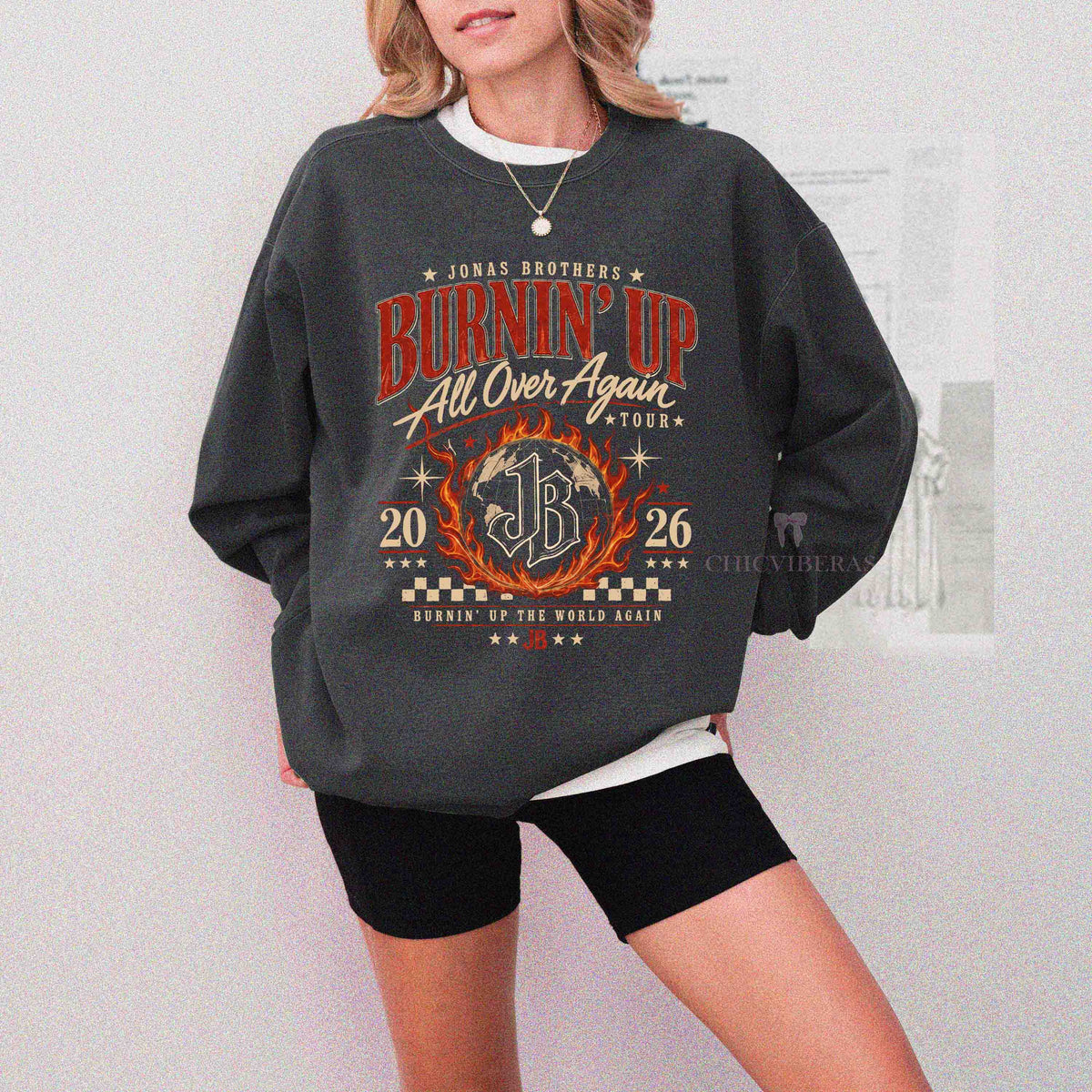 Jonas Brothers Burnin’ Up Tour Crewneck