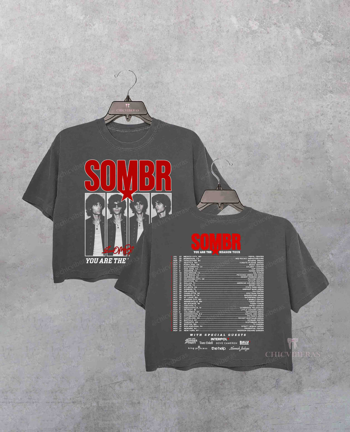 SOMBR Graphic Crop Shirt