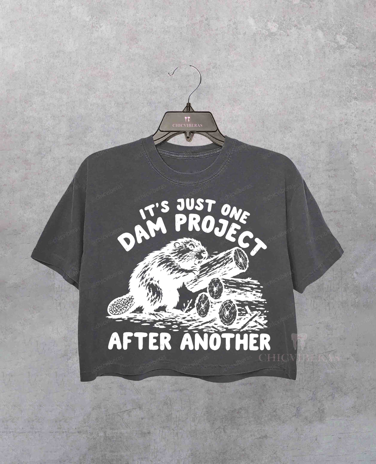 One Dam Project After Another Beaver Crop Shirt
