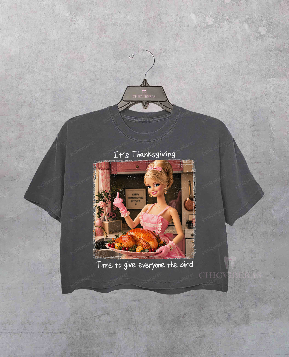 It's Thanksgiving Time to Give Everyone the Bird Crop Shirt