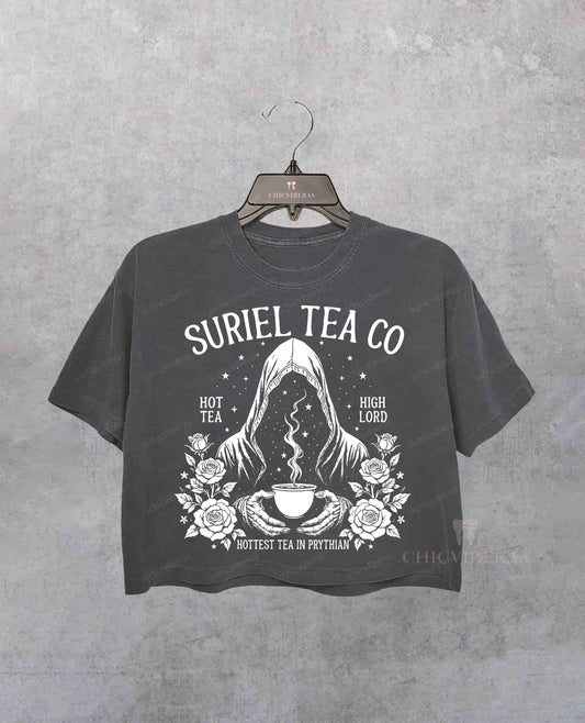 Suriel Tea Co Hottest Tea in Prythian Crop Shirt