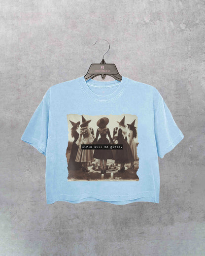 Girls Will Be Girls Witch Faeries Crop Shirt