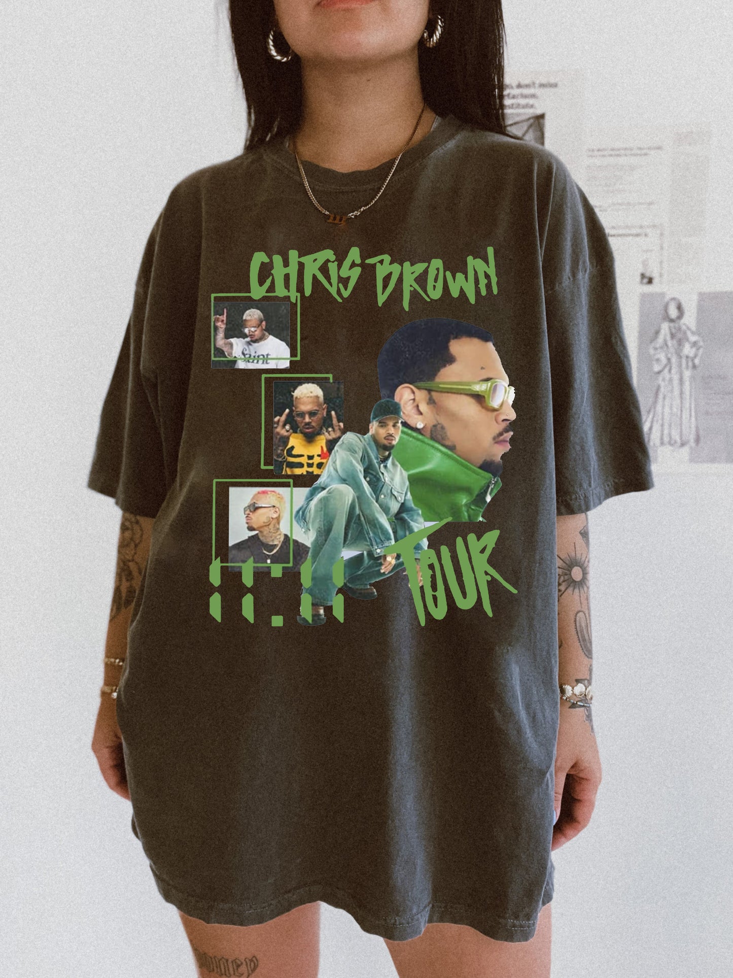 Vintage Chris Brown 1111 Tour 2024 Crop Shirt/Tee