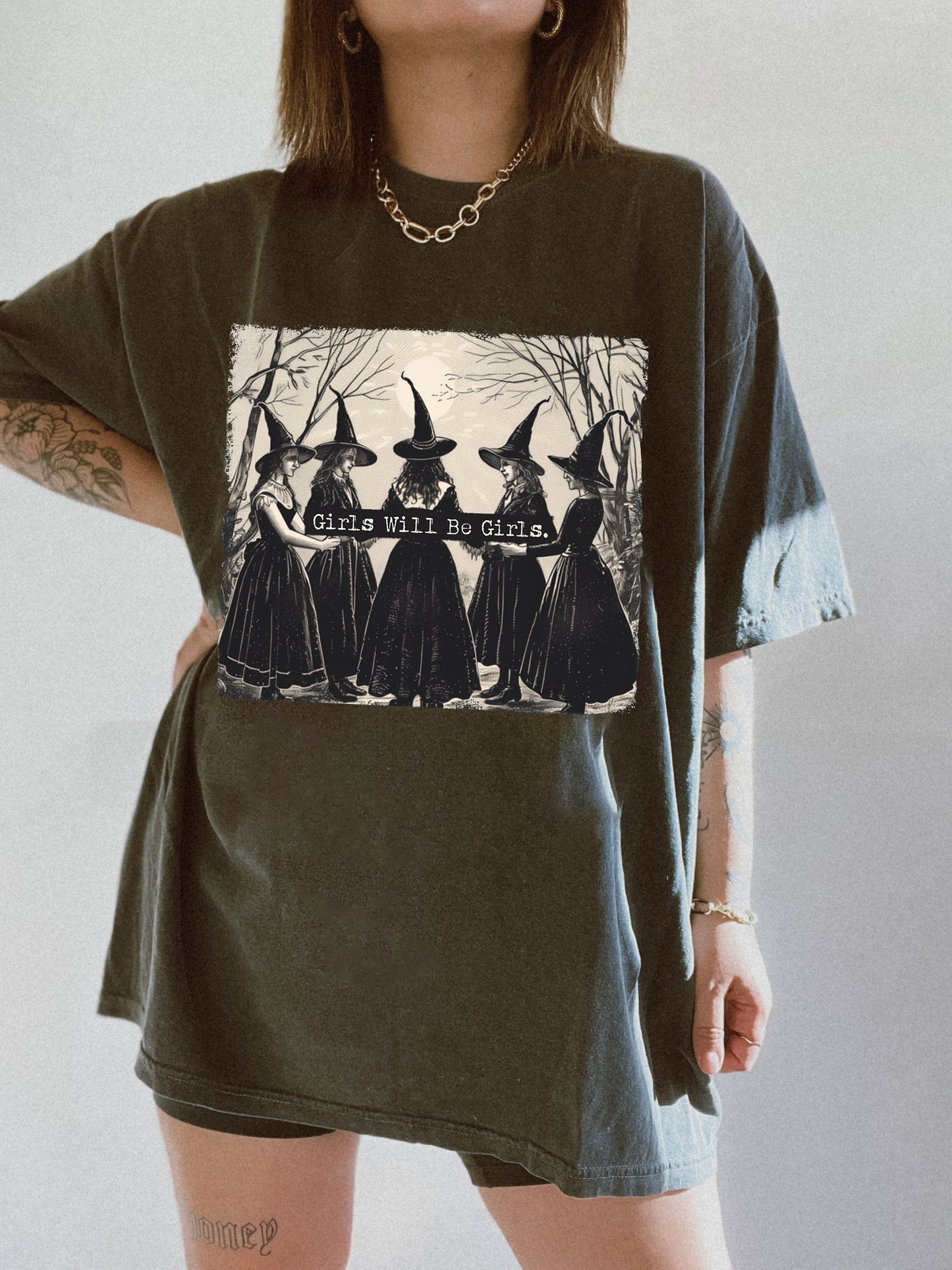 Witchy Vibes Girls Will Be Girls Tee