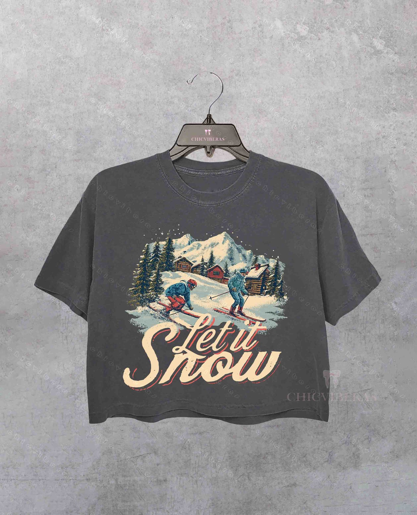 Christmas Let is Snow Crop Shirt