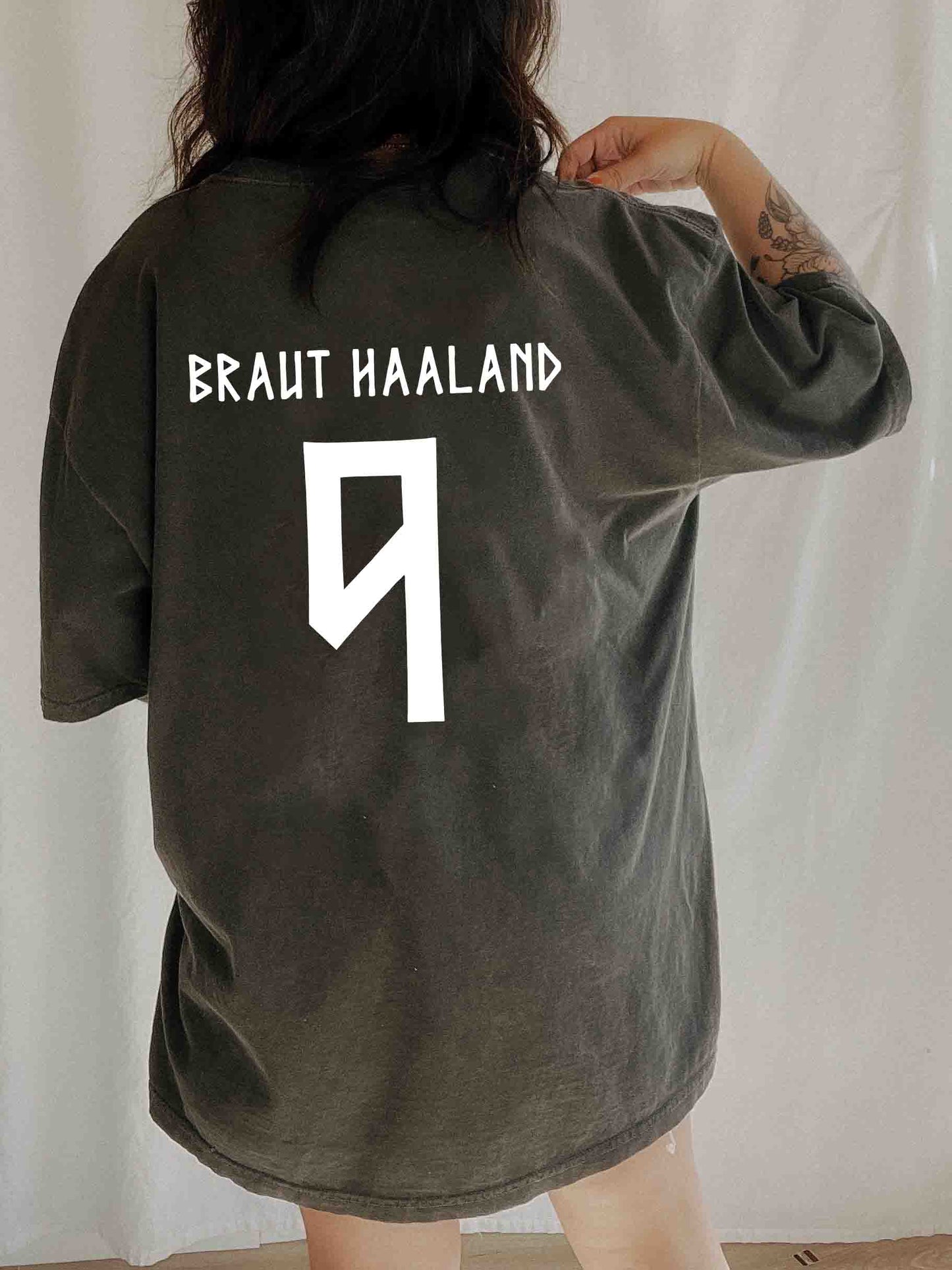 Retro Haaland 9 Norway Soccer Tee