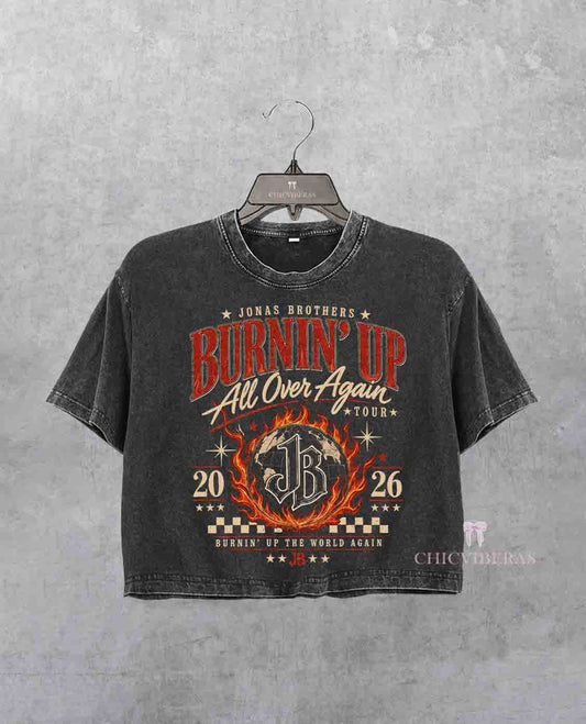 Jonas Brothers Burnin’ Up Tour Crop Shirt