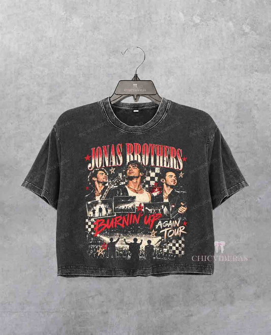 Jonas Brothers 2026 Burnin Up Again Tour Crop Shirt