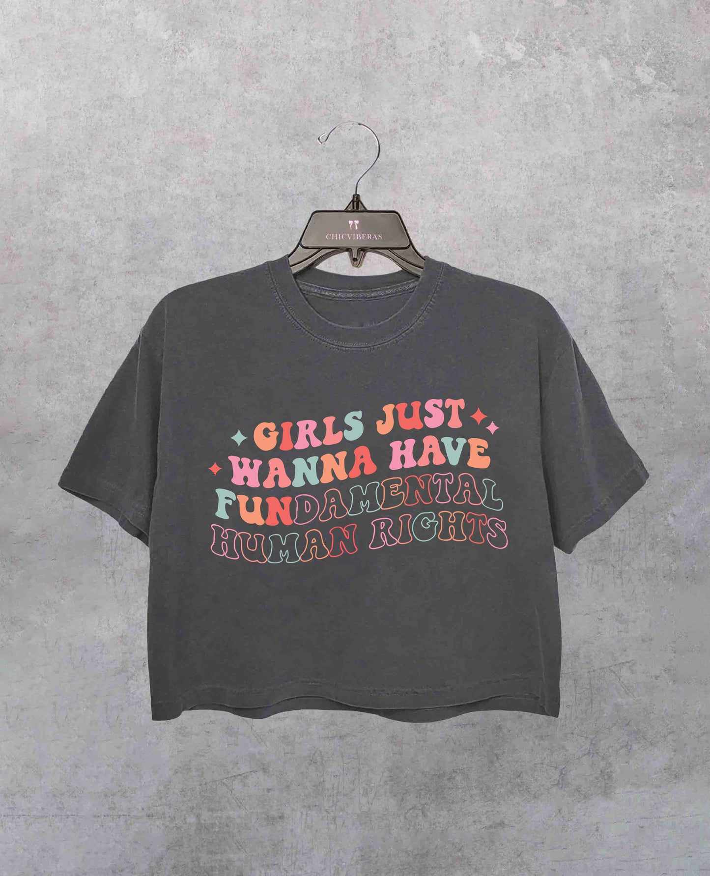 Girls Just Wanna Have Fundamental Human Rights Crop Shirt / Tee