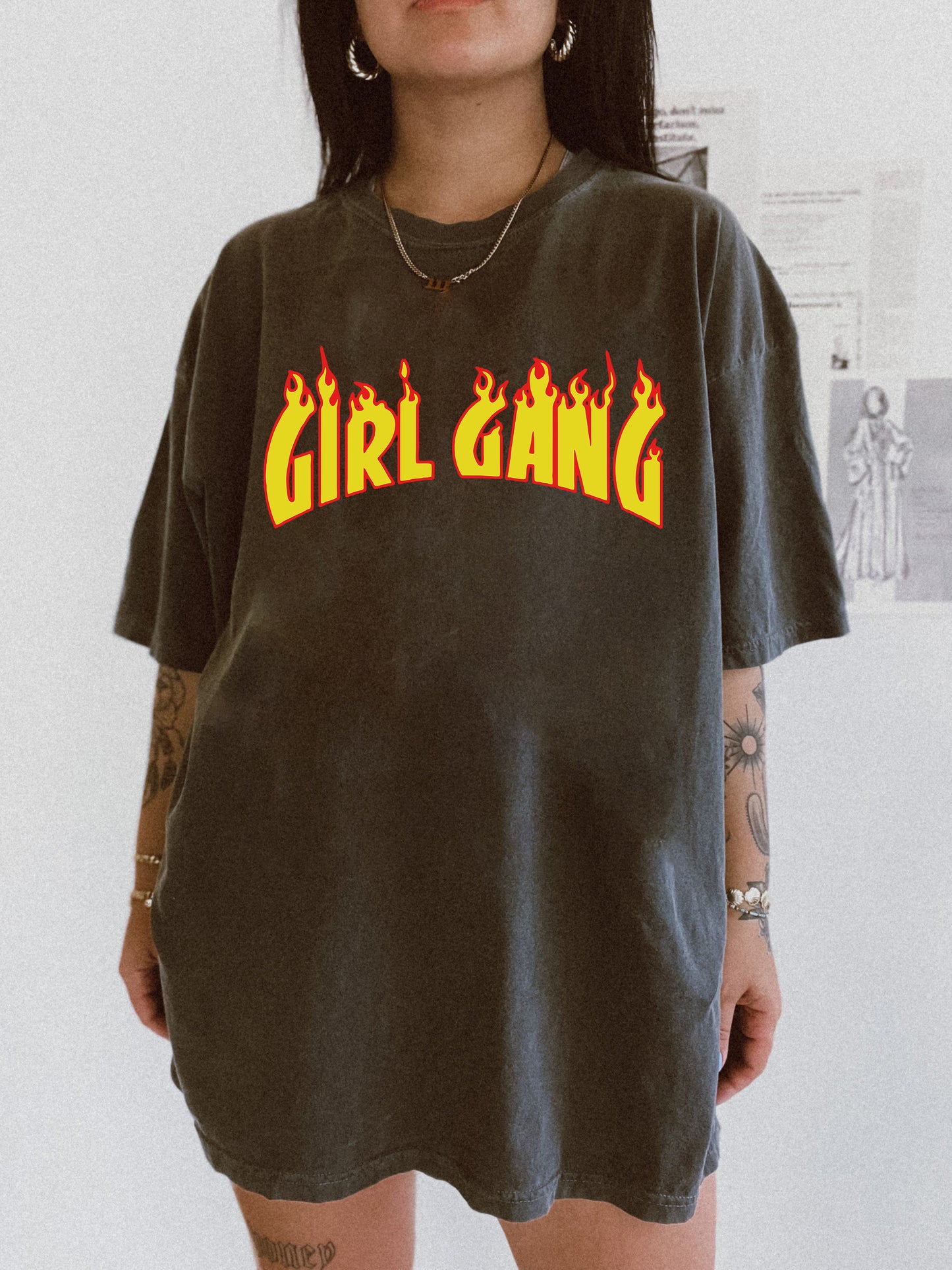 Girl Gang Feminist Band Crop Shirt / Tee