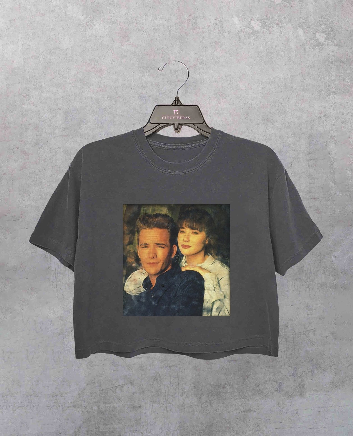 Retro Beverly Hills 90210 Luke Perry Shannen Doherty Crop Shirt / Tee