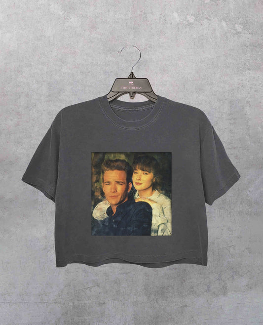 Retro Beverly Hills 90210 Luke Perry Shannen Doherty Crop Shirt / Tee