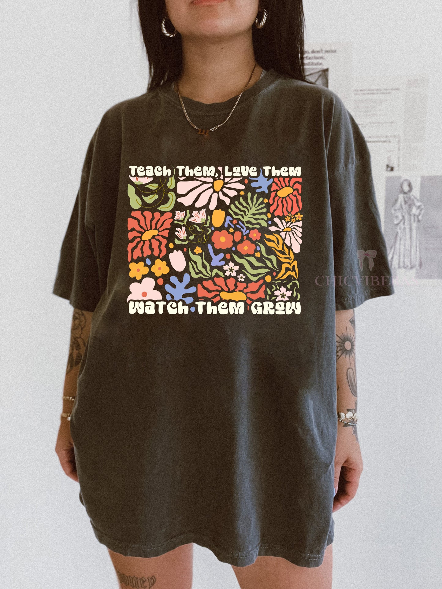 Teach Them Love Them Watch Them Grow Crop Shirt / Tee