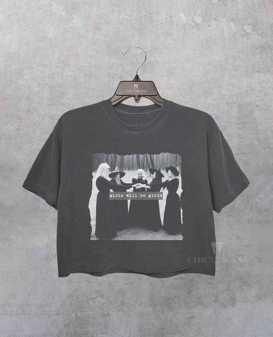 Girls Will Be Girls Witch Crop Shirt