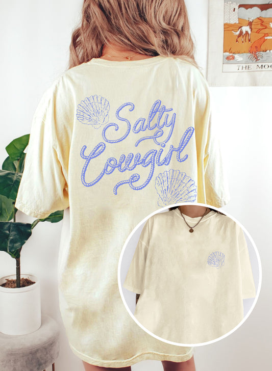 Salty Cowgirl Beachy Seaside Tee