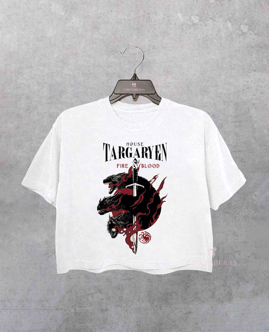 House of the Dragon House Targaryen Crop Shirt